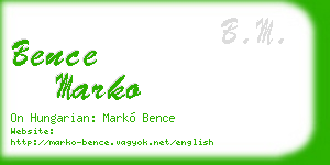 bence marko business card