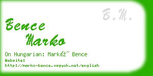 bence marko business card